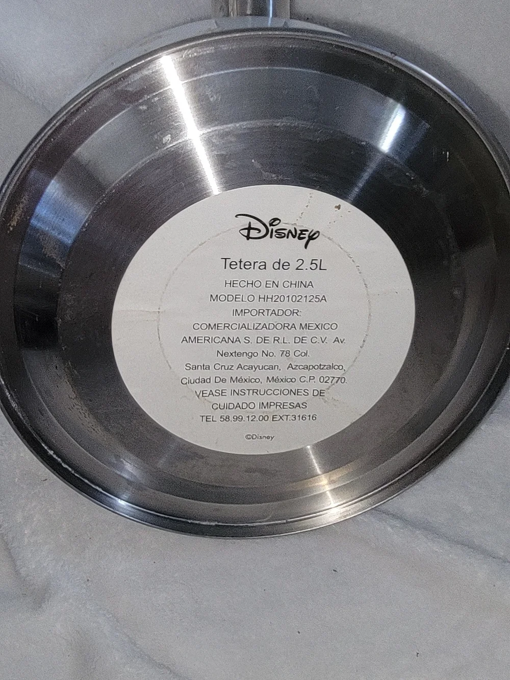 Disney White Mickey & Minnie Winter Whistling Tea Kettle